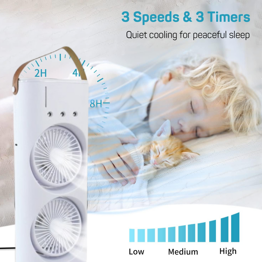 Arctic Twin Air Fan with Remote (1 Pc / With Remote / Plug and Play)